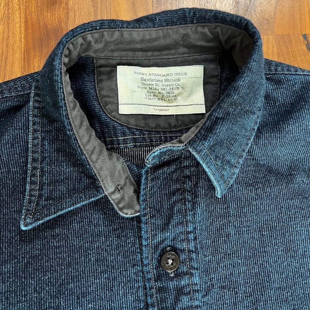 Ralph Lauren Heavy Blue Denim Jacket Mens Size Large